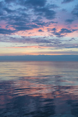 pastel colors over the sea