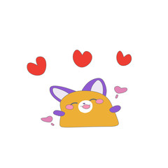 Sweet Fox gives love. Children's illustration