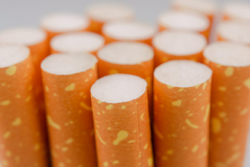 Close up cigarettes background .