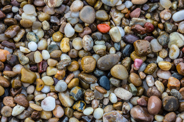 colorful stones on the beach