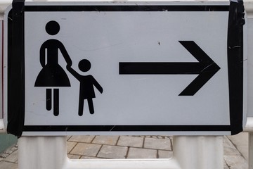 Fußgängerweg Umleitung Baustelle