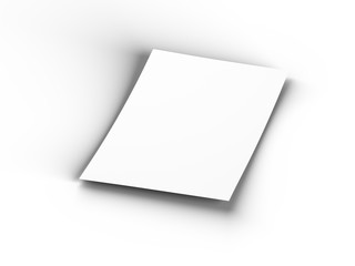 Empty paper sheet in A4 format - 3d illustration