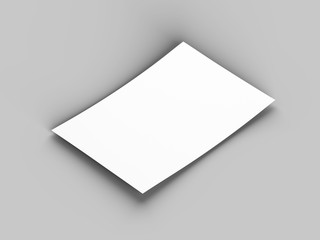 Empty paper sheet in A4 format - 3d illustration