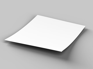 Empty paper sheet in A4 format - 3d illustration