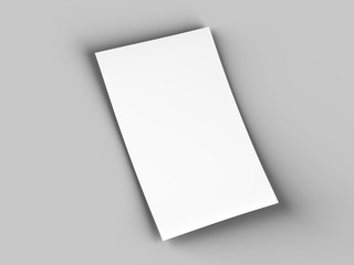 Empty paper sheet in A4 format - 3d illustration