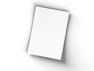 Empty paper sheet in A4 format - 3d illustration