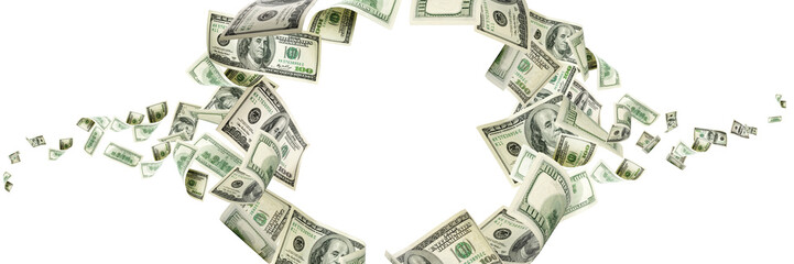 Dollar sign. American money. Cash background, us bill. Money fal