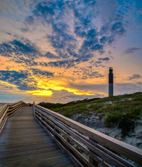 Oak Island Lighthouse Sunset