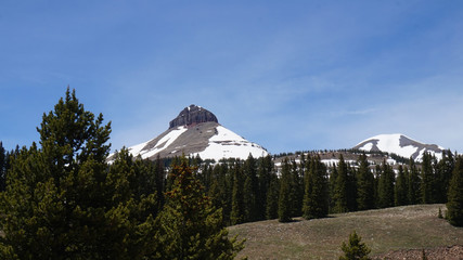 Fototapeta premium Snow Covered Butte Near Durango Colorado