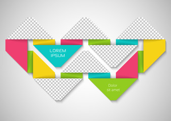 Template for photo collage in modern style. Frames for clipping masks are in the vector file. Template for a photo album