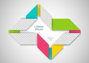 Template for photo collage in modern style. Frames for clipping masks are in the vector file. Template for a photo album