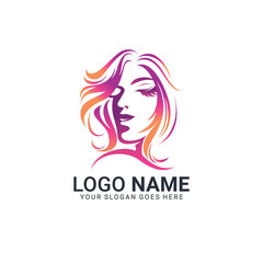 Beauty women logo design. Editable modern logo design