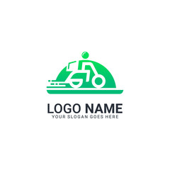 Fototapeta premium Fast food delivery agency logo design. Editable modern logo design
