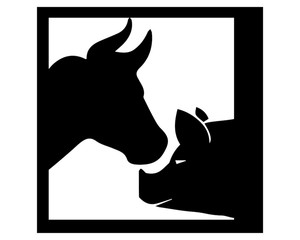 cow pig squared for logo