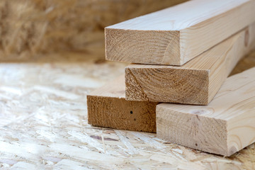 Polished boards on a wooden table