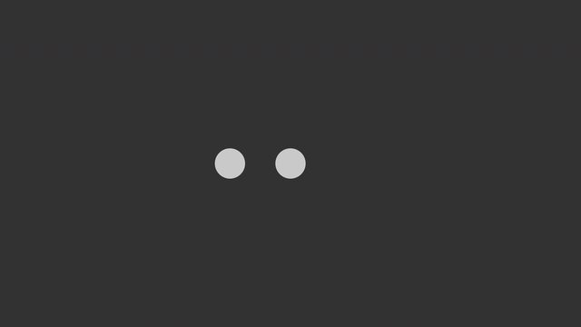 GUI Loader Ellipsis Fades w/ Alpha. Three animated dots in a row fading up and down in sequence simulating a buffering effect. Rendered large with an alpha channel to layer on top of other elements an