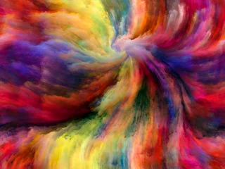 Photo sur Plexiglas Mélange de couleurs Peinture accidentelle
