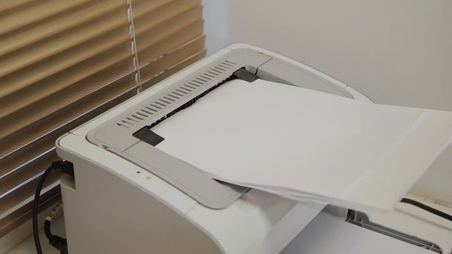 Black inkjet printer prints clinical findings.