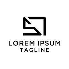 initial letter logo S7, logo template