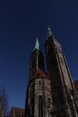 Fototapeta na wymiar The Frauenkirche (Church of Our Lady) in Nuremberg