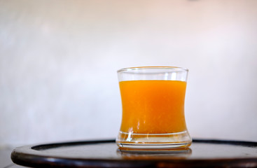 orange juice in glass