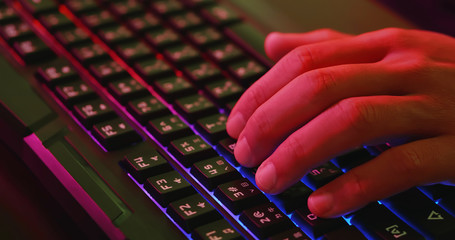 cyber sport gamer press keyboard © ryanking999