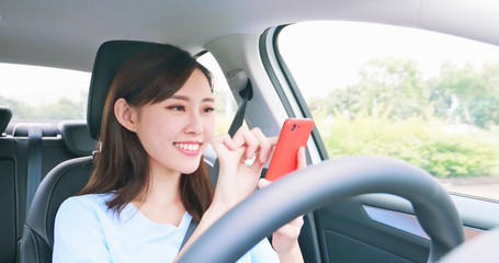 Naklejka premium Smart self driving car concept