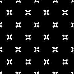 Fototapeta na wymiar Little X Black White modern geometric vector pattern. Perfect for trending black and white home decor and fashion.