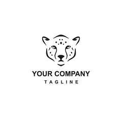 cheetah or lion head vector company logo and icon