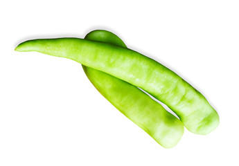 green pepper isolated on white background