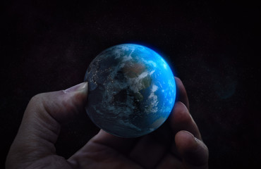 earth in human hand