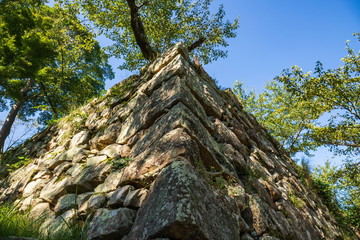 Japanese sharp stone wall ,Awaji island