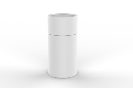 Blank Kraft Paper Push Up Tube Packaging For Branding. 3d render illustration.