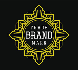 Beauty Monogram Decorative Vintage Logo Badge Beautiful Ornament