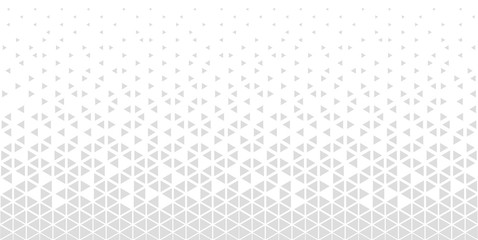 Halftone triangle abstract background. Monochrome geometric vector pattern.