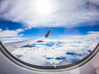 beautiful sky view from airplane