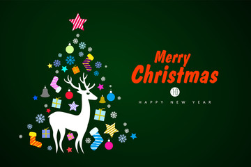 Christmas theme illustration, cards, cover design.