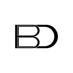 BD letter logo design vector