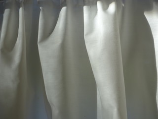 vintage white curtain