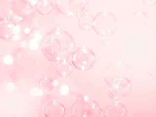 Foto op Aluminium beautiful pink soap bubbles background © Siwakorn1933