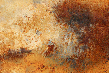 Old grunge rust metal panel texture use for background