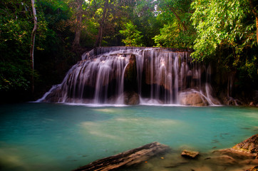 waterfall in deep forest  , thailand  nature background