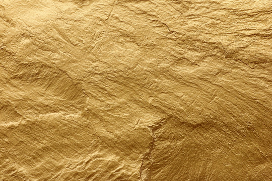 Gold Stone Texture Glitter For Abstract Background.