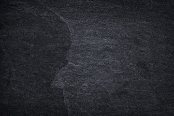 Dark grey black slate background or natural black stone texture