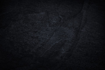 Dark grey black slate background or natural black stone texture.