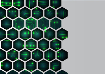 High tech technology geometric