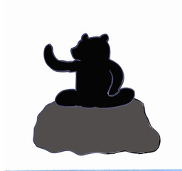a bear on a rock