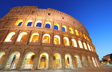 Fototapeta na wymiar Colosseum historical building Rome Italy
