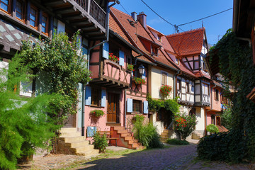 Fototapeta na wymiar the old town of Eguisheim