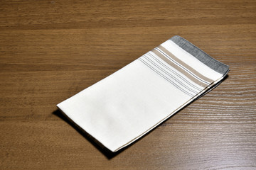 Handkerchief on a dark background on the table